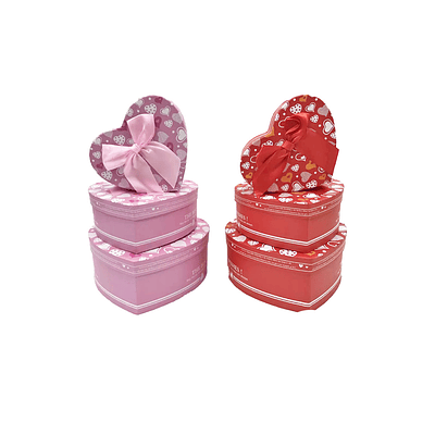 Set de cajas de regalos corazón Color Aleatorio 3pcs