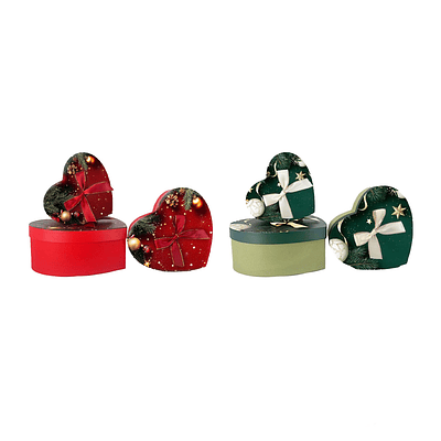 Set de cajas de regalos corazón Color Aleatorio 3pcs