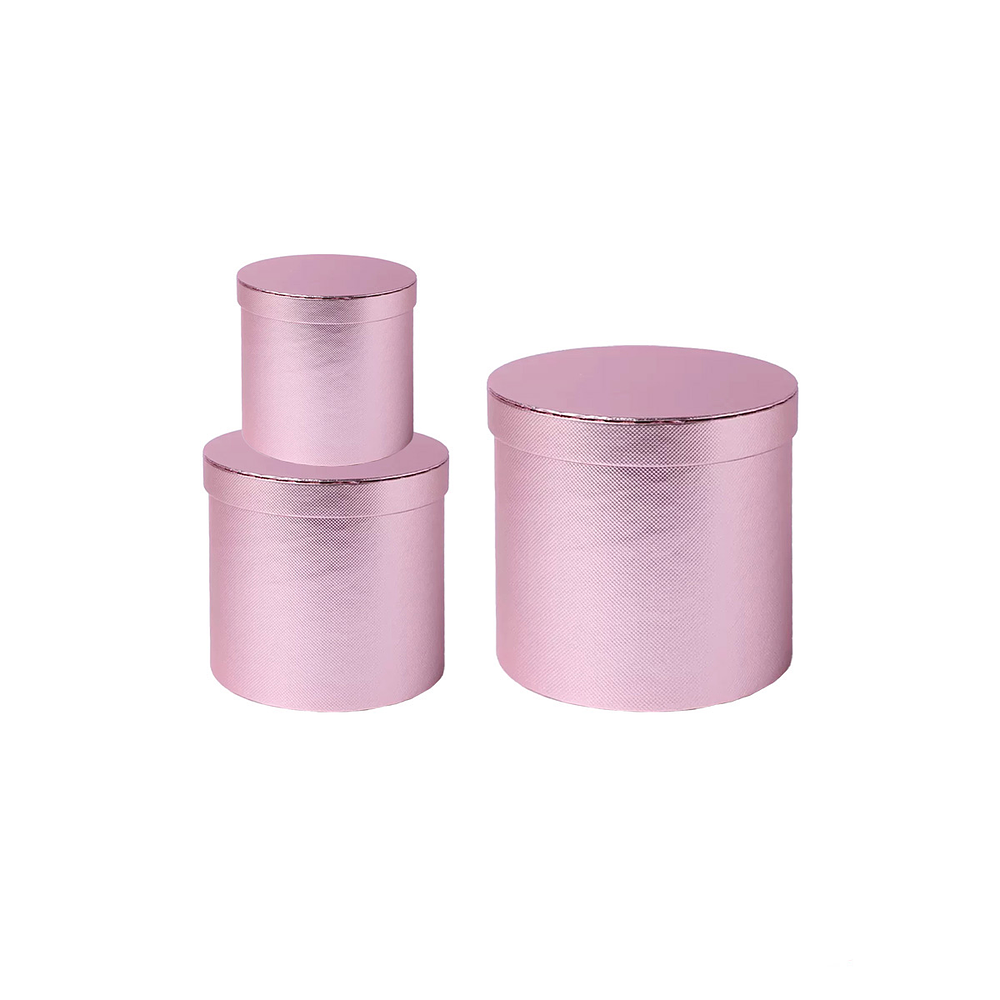 Set de cajas de regalos redondas rosa 3pcs