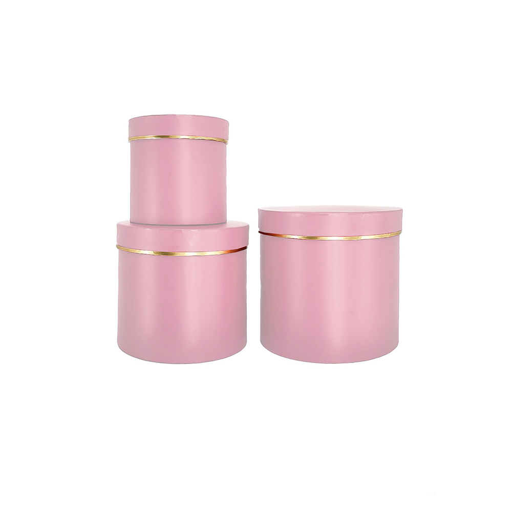 Set de cajas de regalos redondas rosa 3pcs