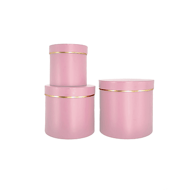 Set de cajas de regalos redondas rosa 3pcs