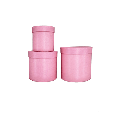 Set de cajas de regalos redondas rosa 3pcs