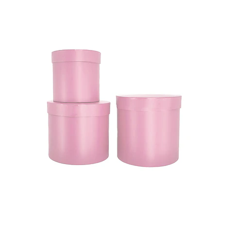 Set de cajas de regalos redondas rosa 3pcs