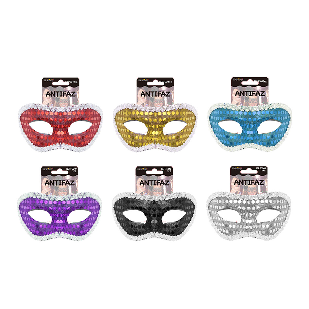 Antifaz con lentejuelas decorativa Color Aleaorio