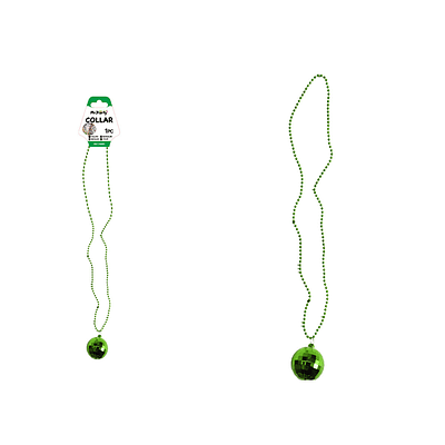 Collar con colgante de bola de discoteca verde 84cm