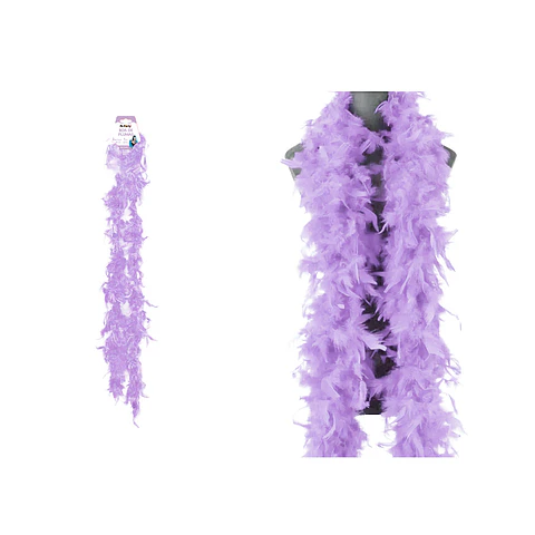 Boa de plumas lila para fiesta 2M