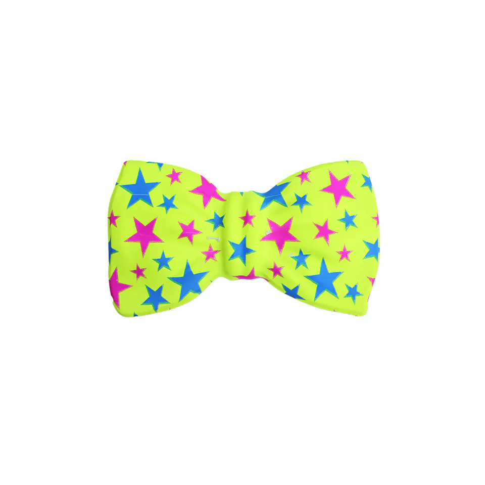 Corbatín amarillo con estrella rojos y azules 20*10cm 12pcs 1