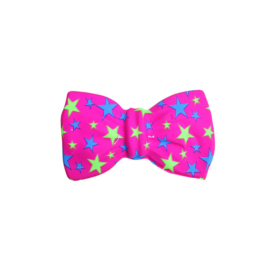 Corbatín rosa con estrella amarillos y azules 20*10cm 12pcs 1