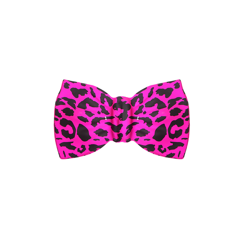 Corbatín de leopardo rosa 20*10cm