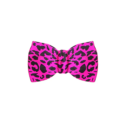 Corbatín de leopardo rosa 20*10cm 12pcs