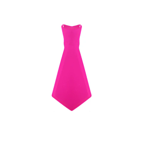 Corbata fluorescente rosa 31*14.5cm 12pcs
