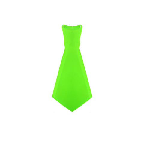 Corbata fluorescente verde 31*14.5cm 12pcs