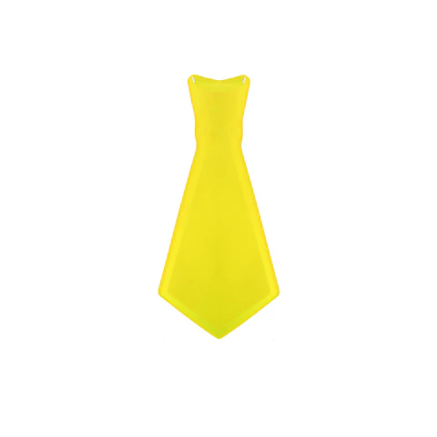 Corbata fluorescente amarilla 31*14.5cm 12pcs