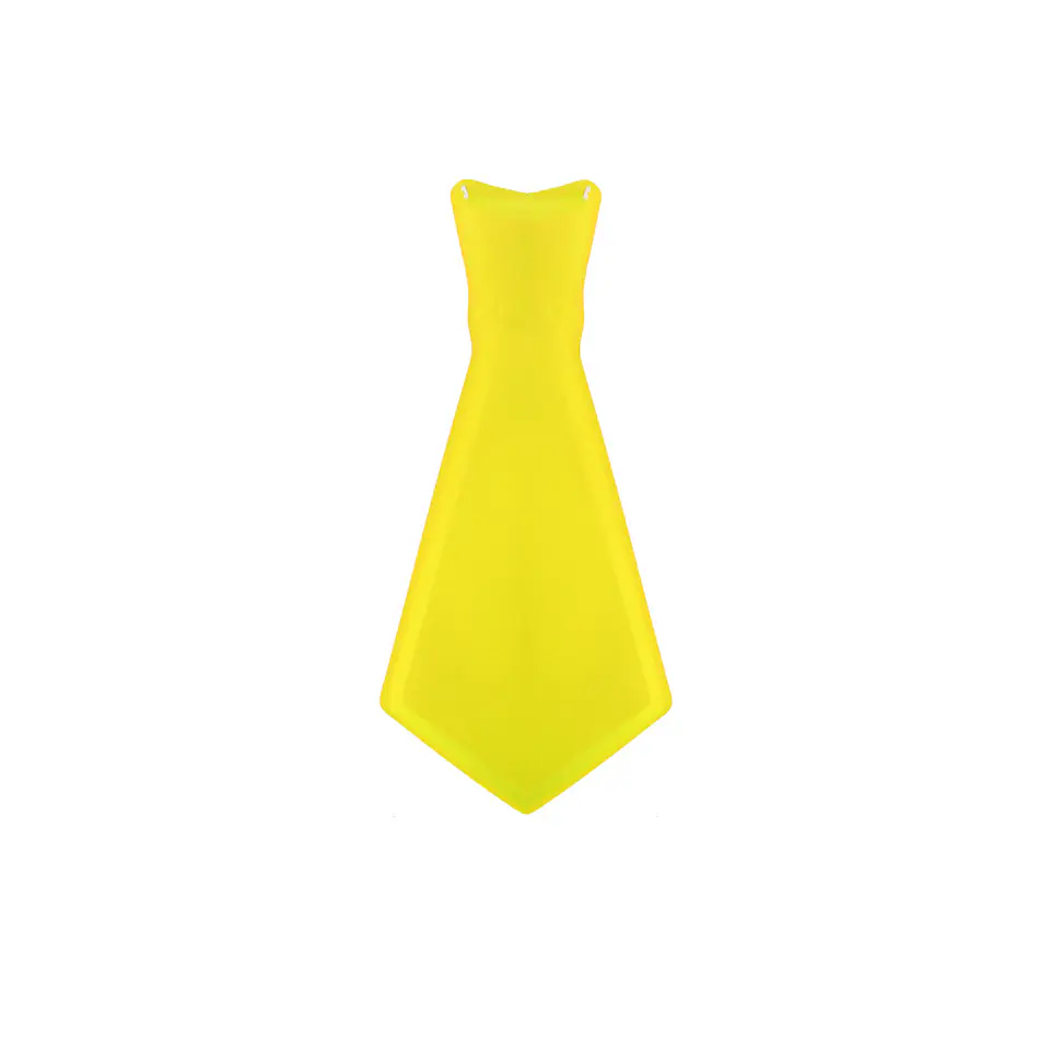 Corbata fluorescente amarilla 31*14.5cm 12pcs 1