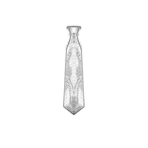 Corbata plateada 20*10cm 12pcs