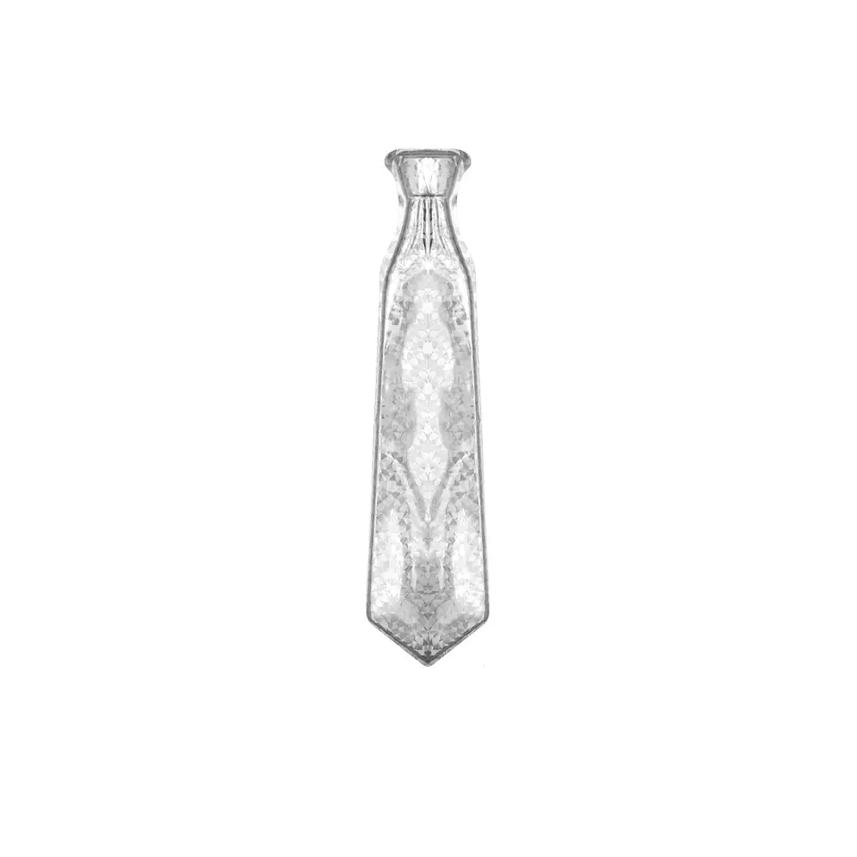 Corbata plateada 20*10cm 12pcs 1