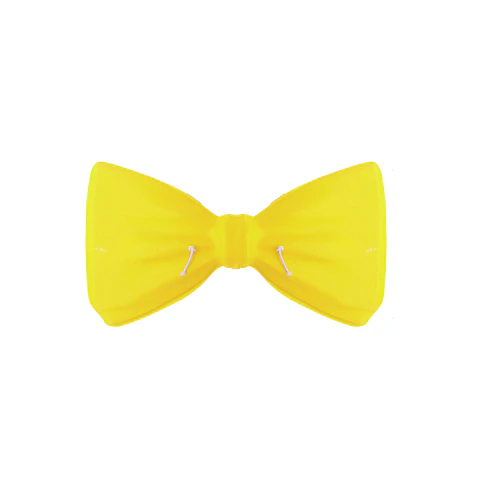 Corbatín amarillo 13*7cm 12pcs