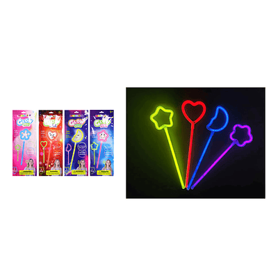 Varita mágica fluorescente 20cm Color y Diseño Aleatorio