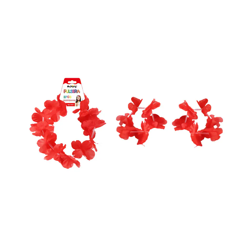 Pulseras rojo 2pcs 1