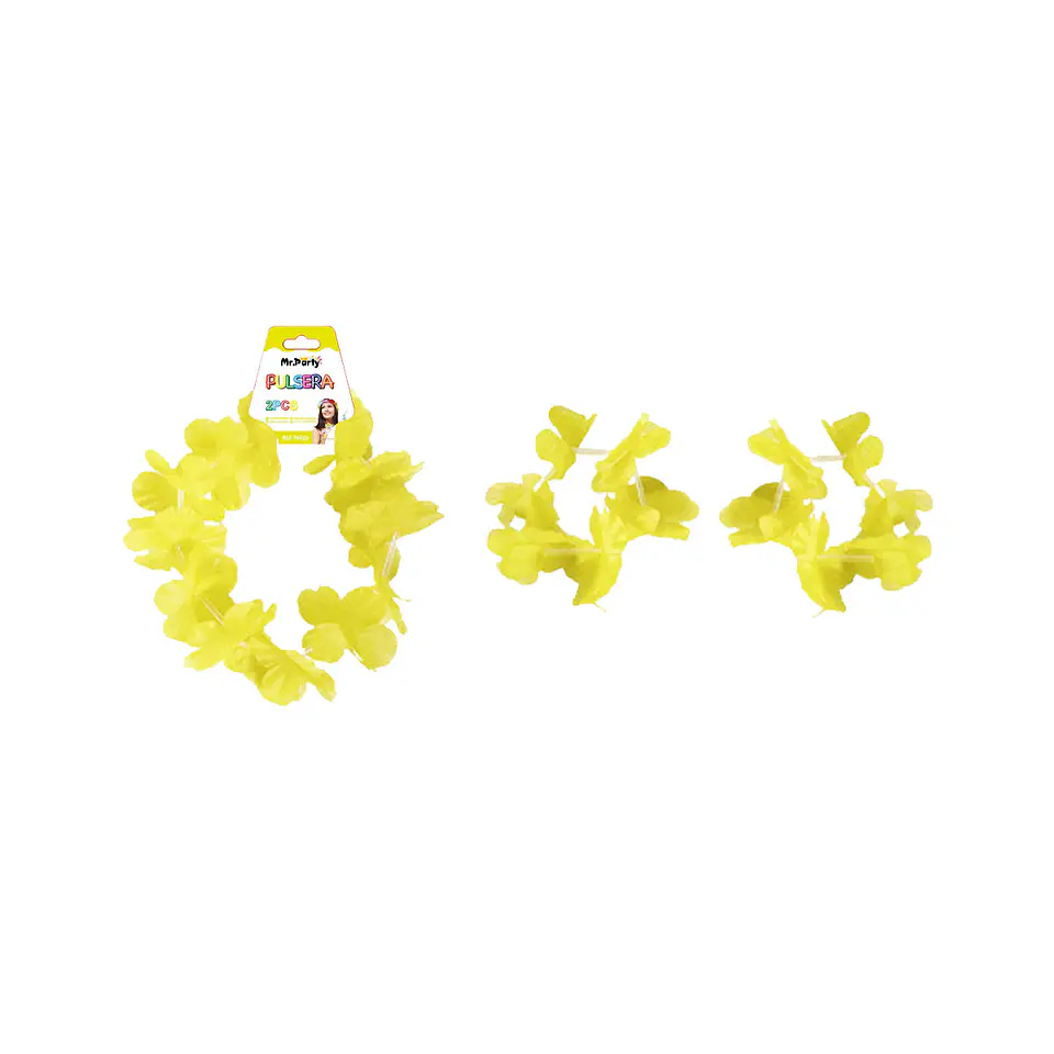 Pulseras amarillo fluorescente 2pcs 1