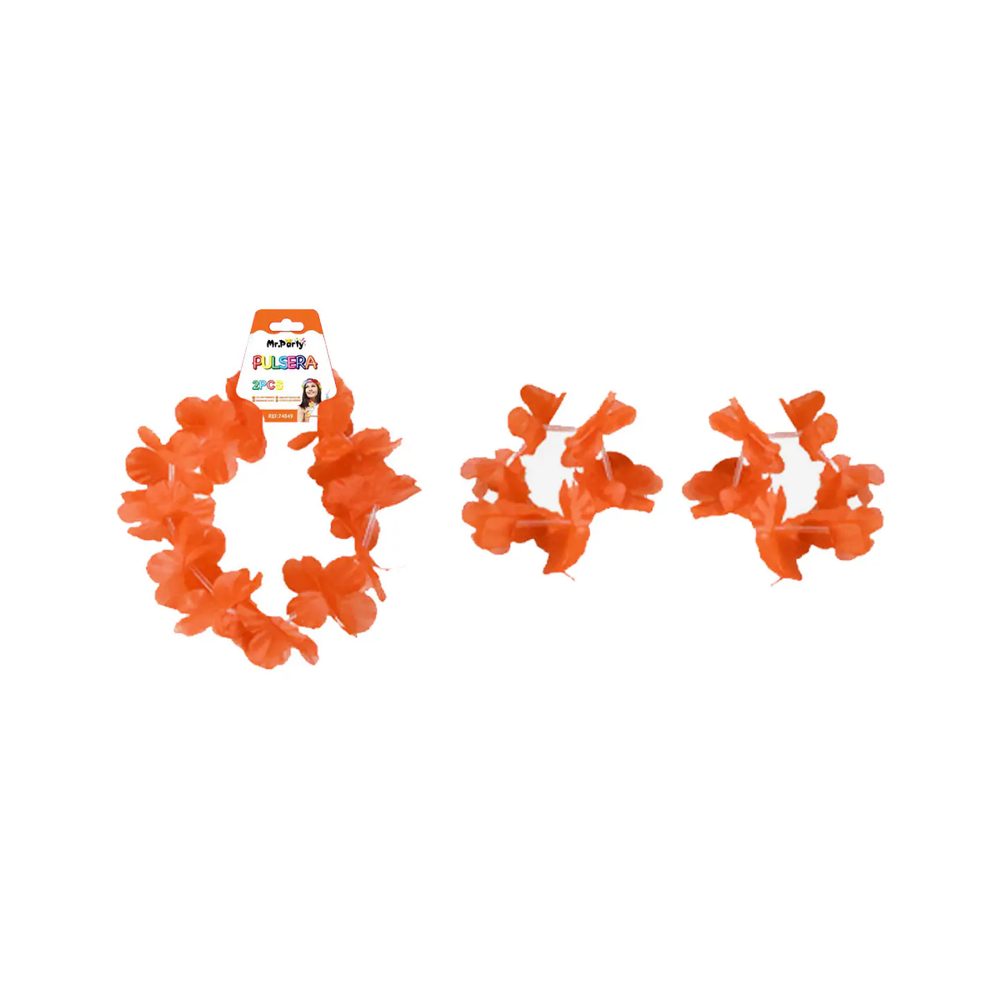 Pulseras naranja 2pcs 1