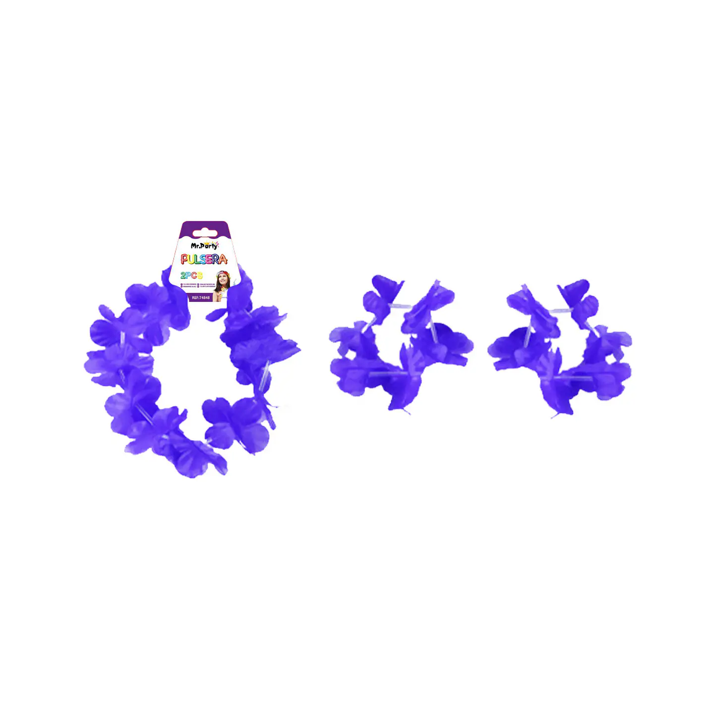 Pulseras morado oscuro 2pcs 1