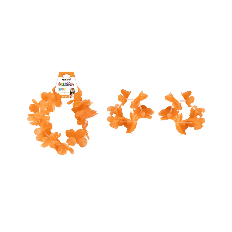 Pulseras naranja amarillento 2pcs 1