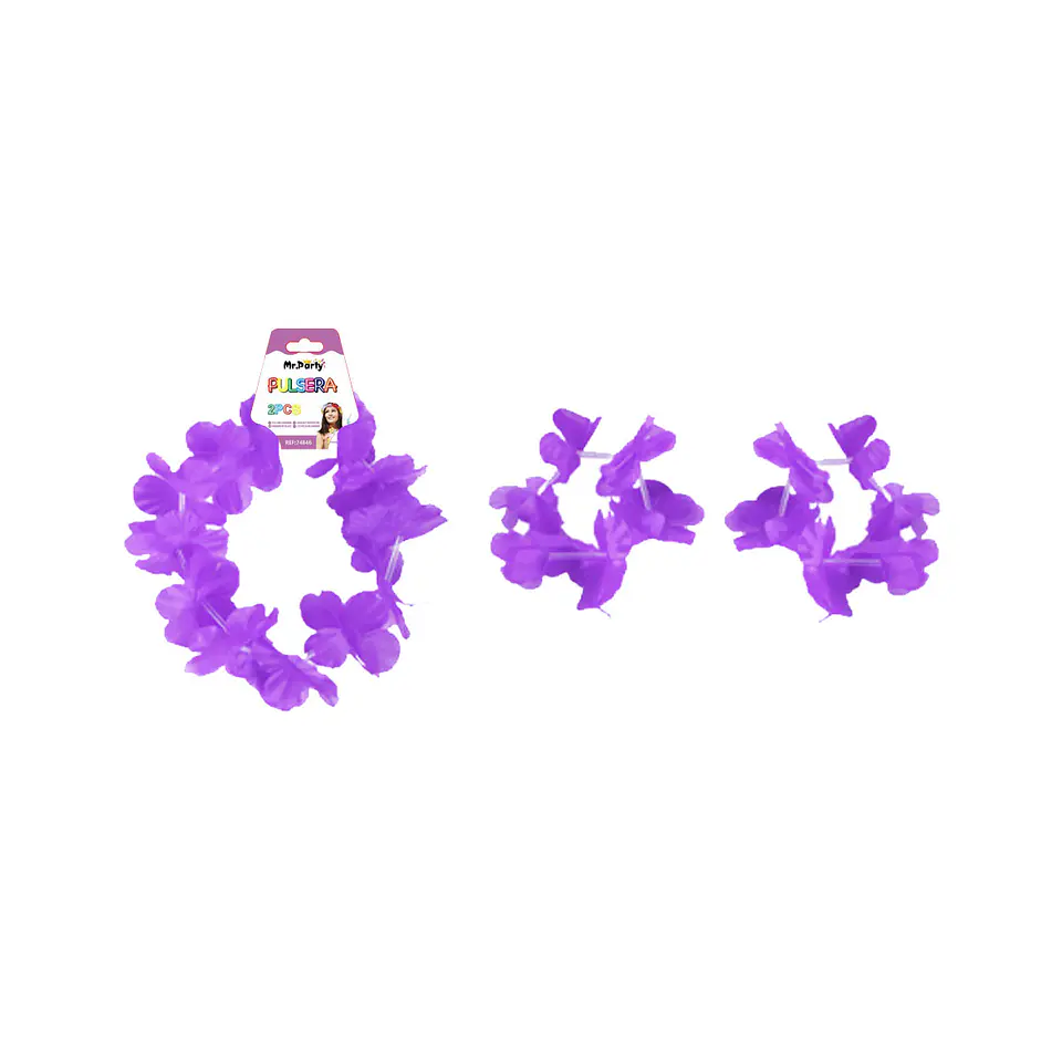 Pulseras morado 2pcs 1