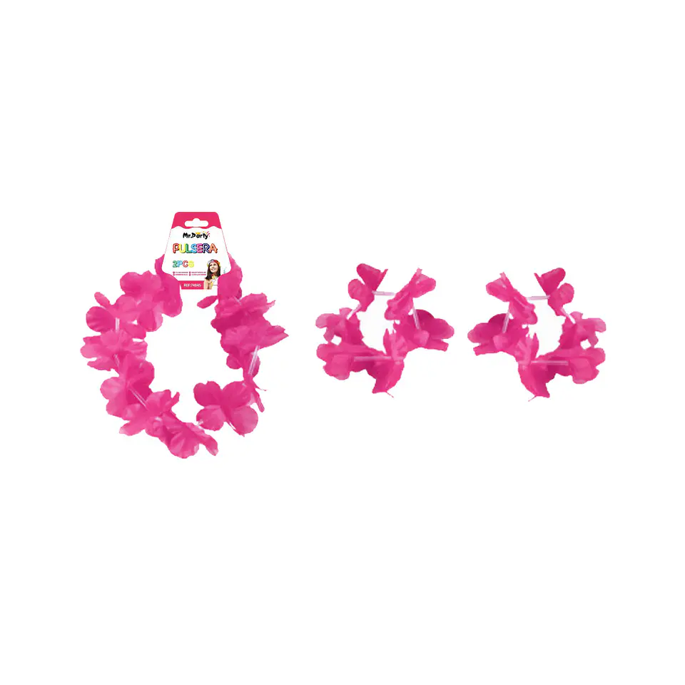 Pulseras fucsia 2pcs 1