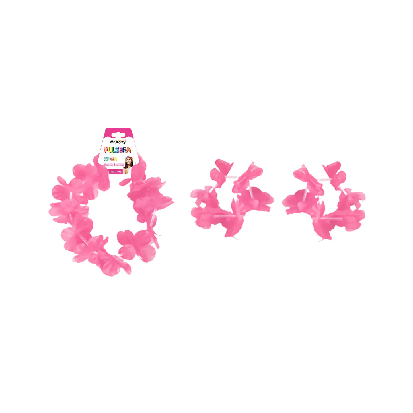 Pulseras rosa 2pcs 1