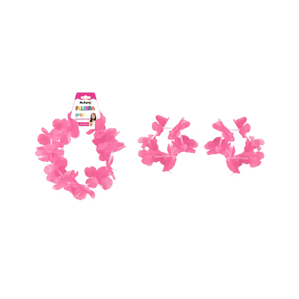 Pulseras rosa 2pcs 1
