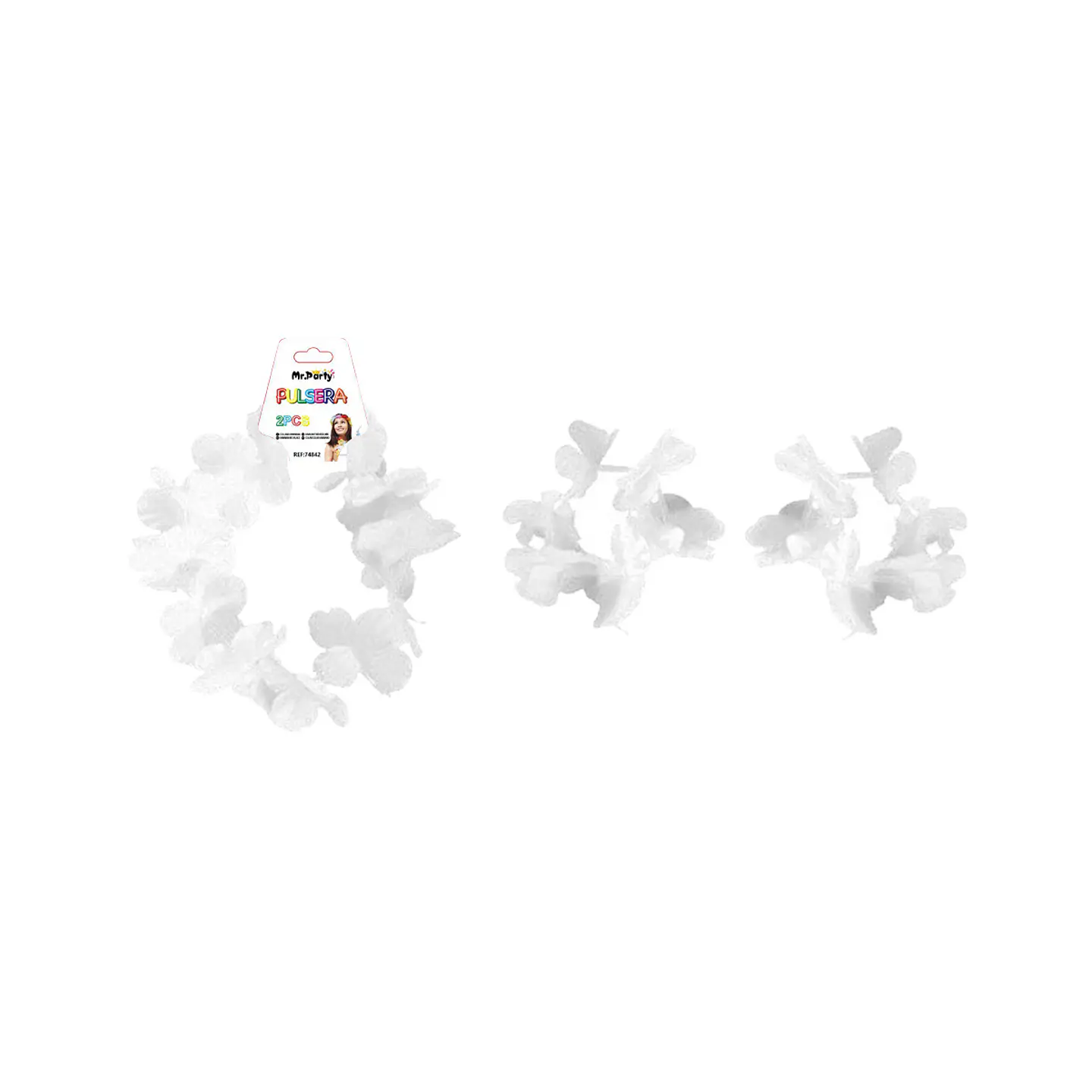 Pulseras blanco 2pcs 1