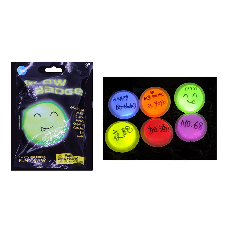 Glow badge redondo 7.5cm Color Aleatorio 1