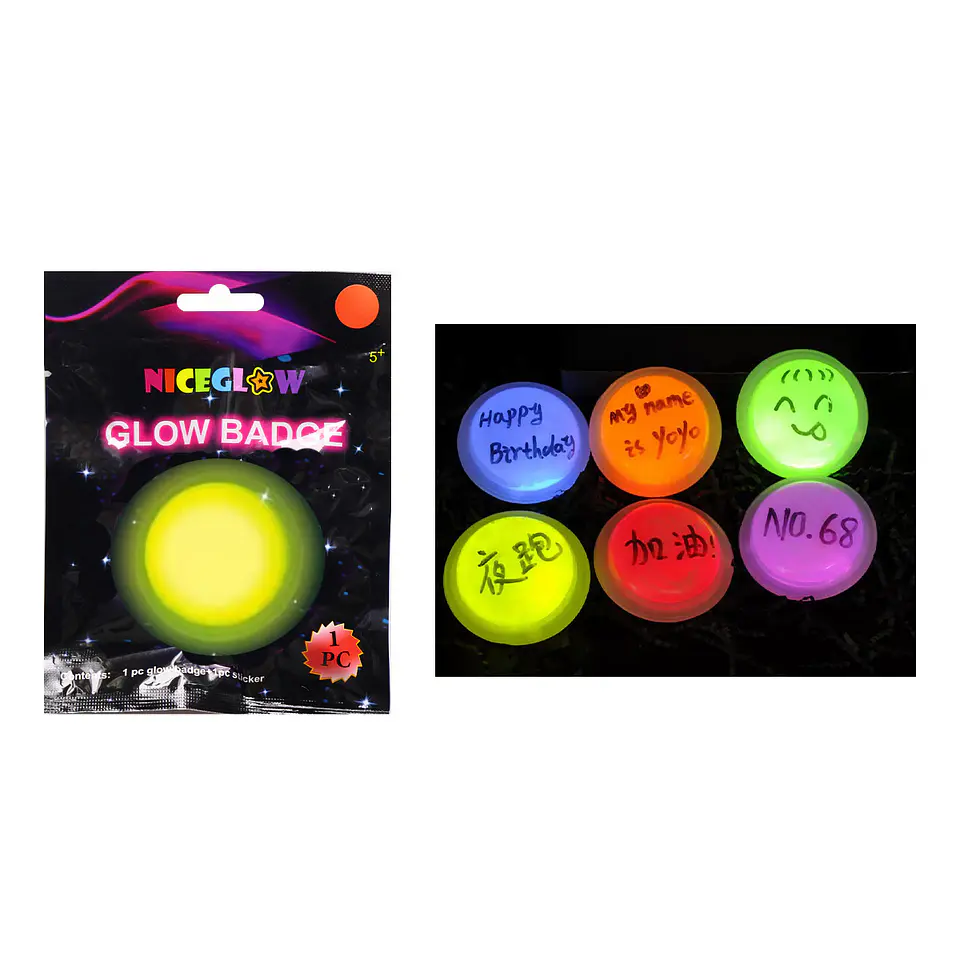 Glow badge redondo 7.5cm Color Aleatorio 1