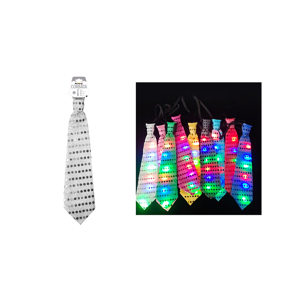 Corbata plateado de fiesta
