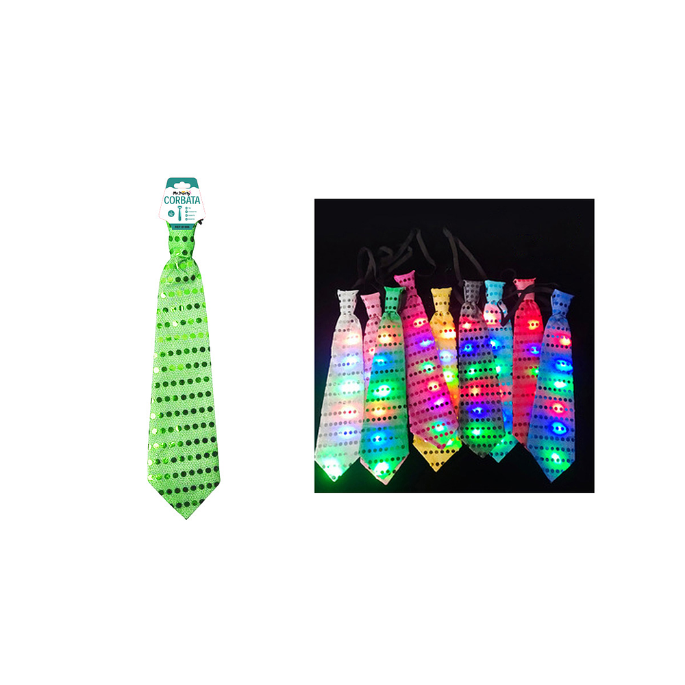 Corbata verde de fiesta