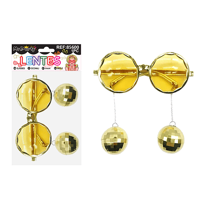 Lentes de fiesta con bolita discoteca colgantes
