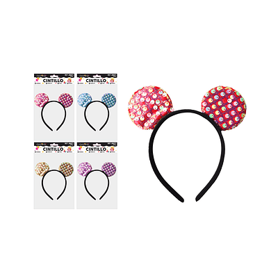 Cintillo de orejas con lentejuelas Color Aleatorio