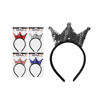 Cintillo de corona con lentejuelas Color Aleatorio