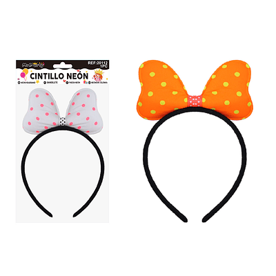 Cintillo fluorescente de lazo con lunares Color Aleatorio