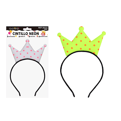 Cintillo fluorescente de corona con lunares Color Aleatorio