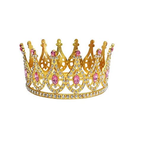Corona de aleación estilo imperial dorado 13*5.5cm