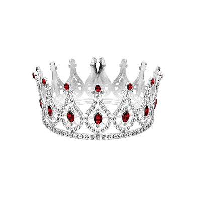 Corona de aleación estilo imperial plateado 13*5.5cm