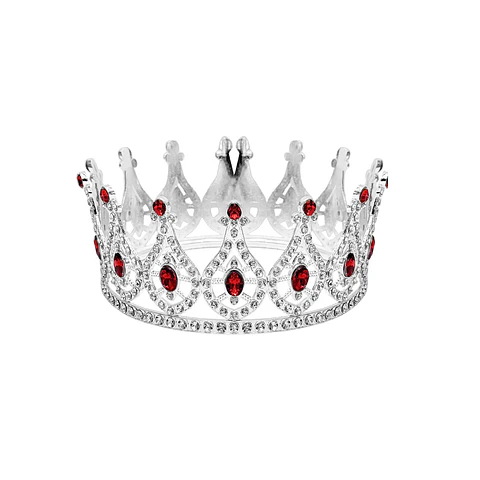 Corona de aleación estilo imperial plateado 13*5.5cm
