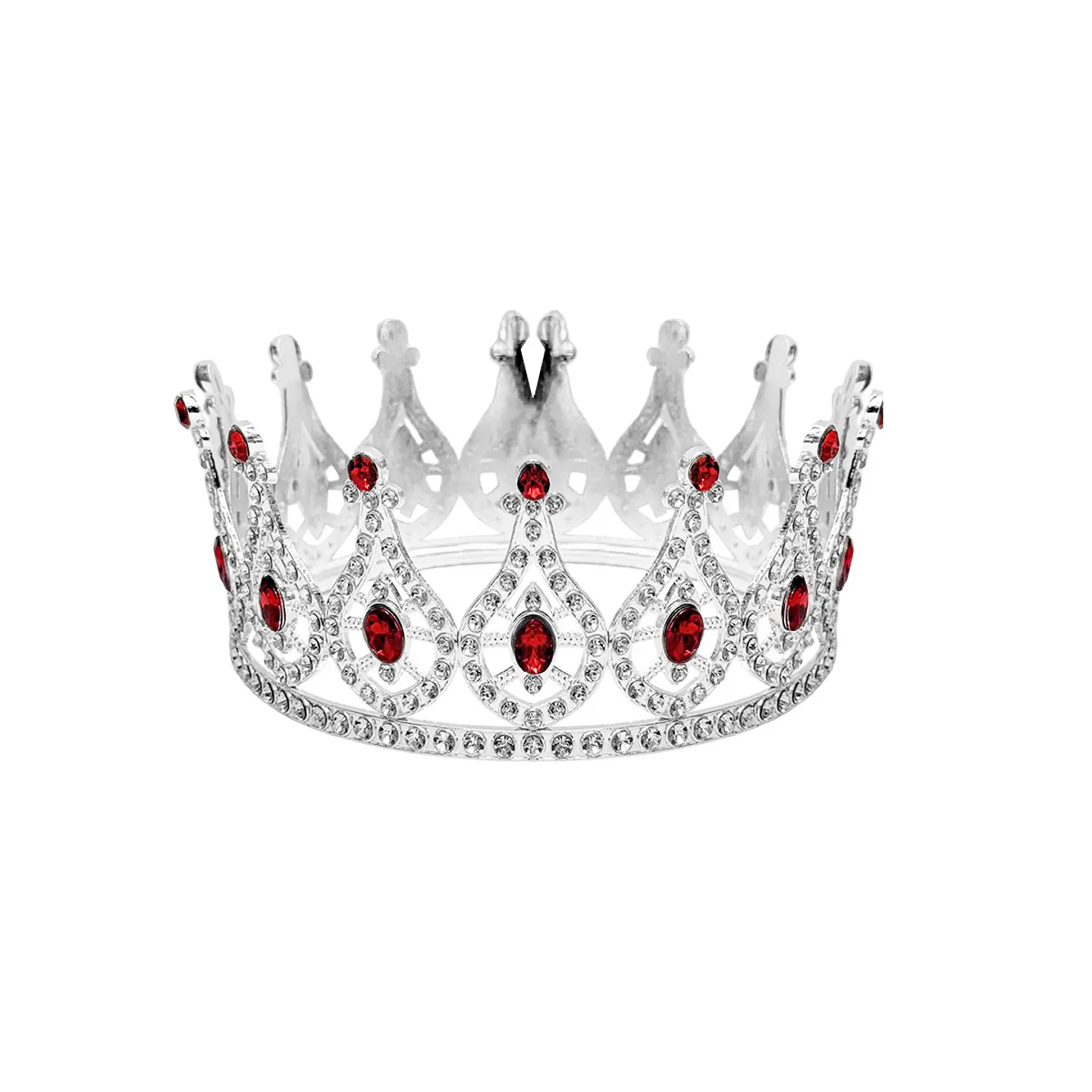 Corona de aleación estilo imperial plateado 13*5.5cm 1