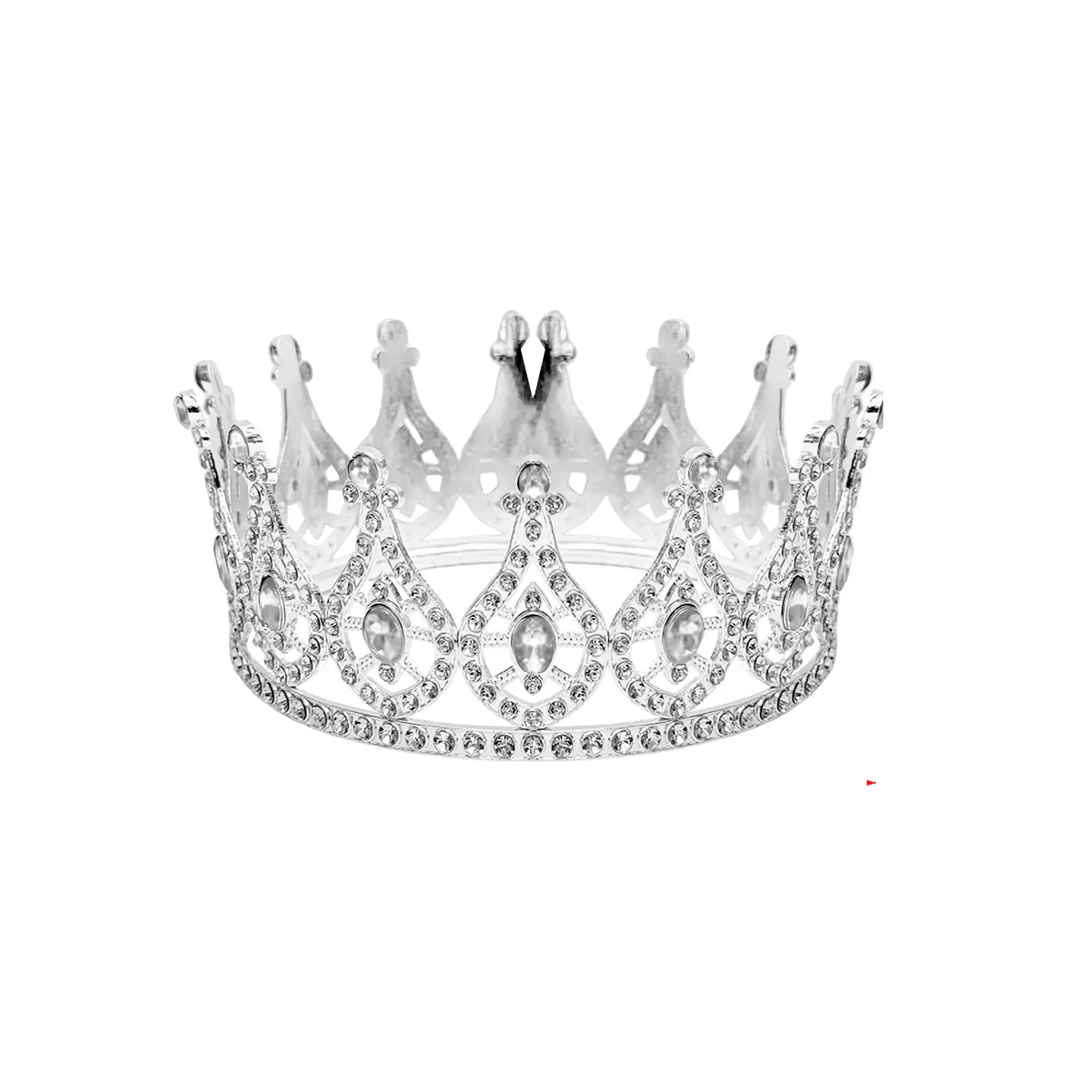 Corona de aleación estilo imperial plateado 13*5.5cm 1