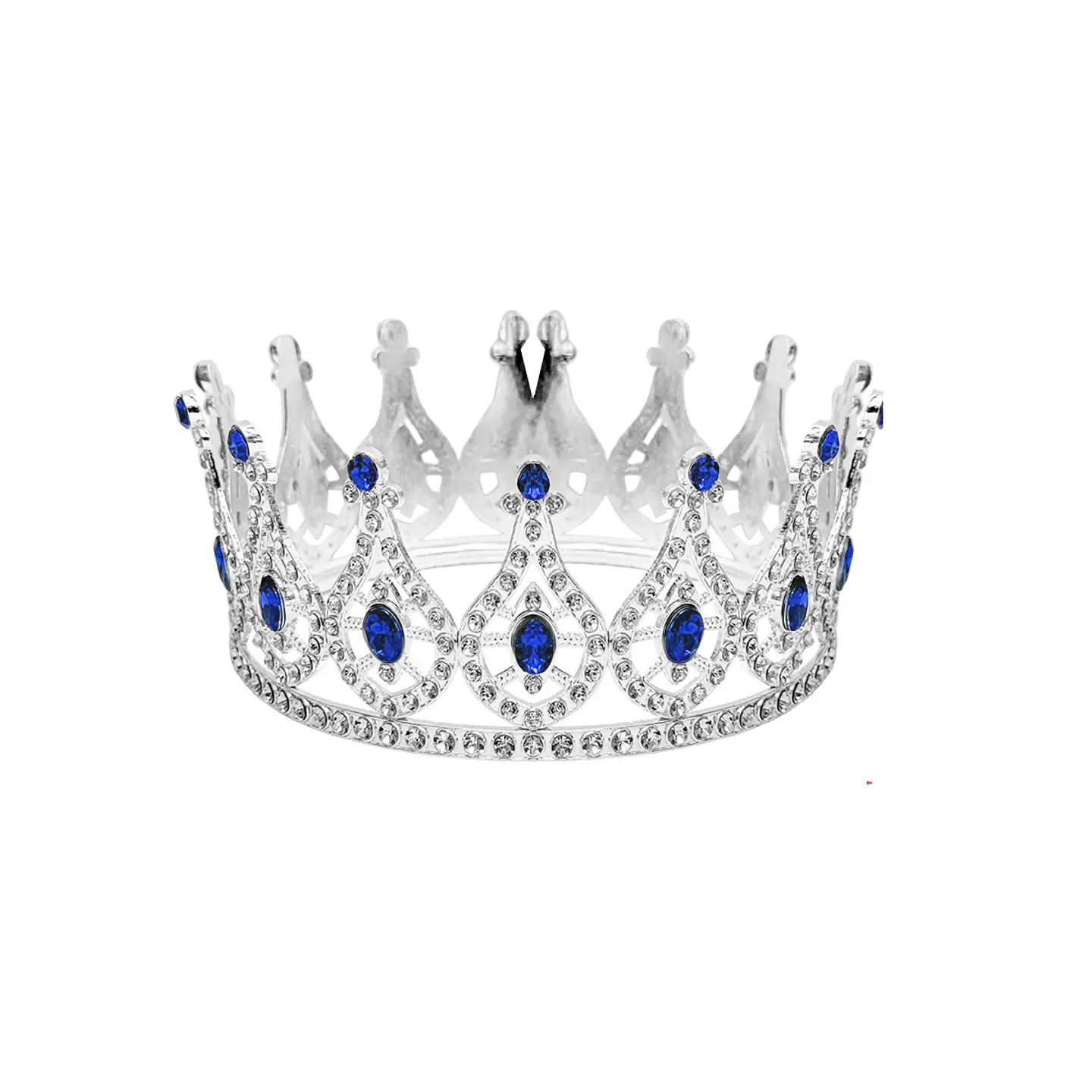 Corona de aleación estilo imperial plateado 13*5.5cm 1