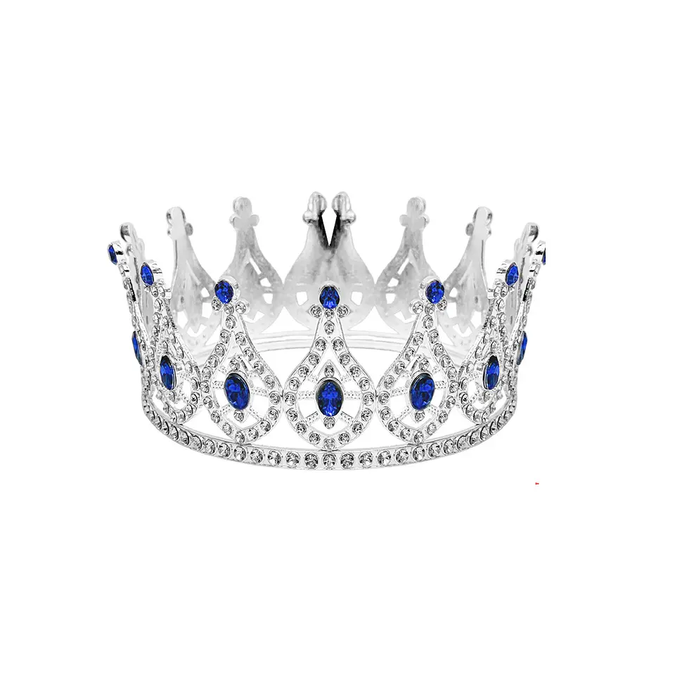 Corona de aleación estilo imperial plateado 13*5.5cm 1