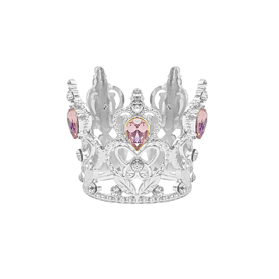 Corona mini de princesa aleación plateado con diamantes 4*4cm