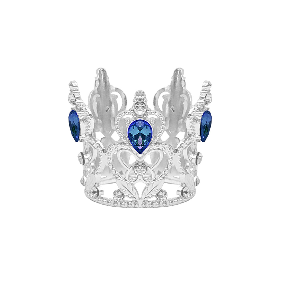 Corona mini de princesa aleación plateado con diamantes 4*4cm